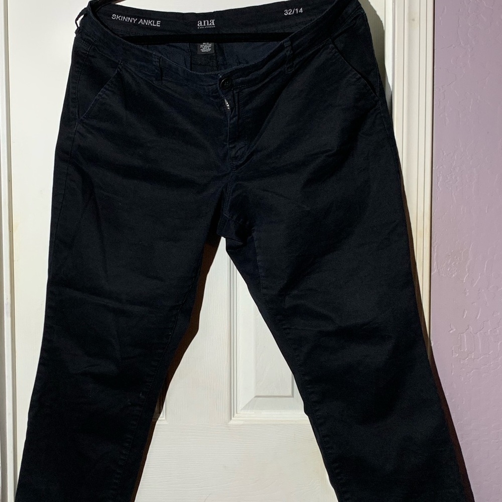A.N.A. Skinny Ankle Black Pants Size 32/14